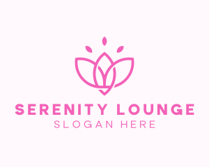 Pink Lotus Flower logo design