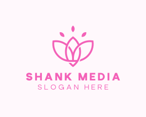 Pink Lotus Flower logo design