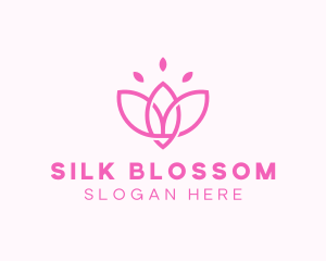 Pink Lotus Flower logo design