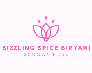 Pink Lotus Flower logo design