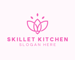 Pink Lotus Flower logo design