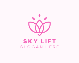 Pink Lotus Flower logo design