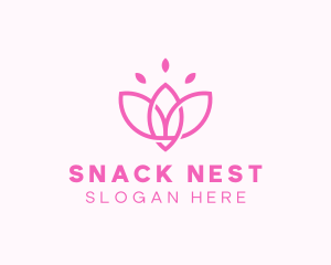 Pink Lotus Flower logo design