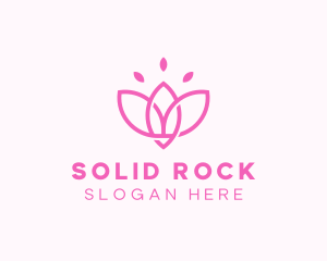 Pink Lotus Flower logo design