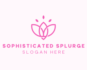 Pink Lotus Flower logo design