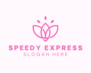 Pink Lotus Flower logo design