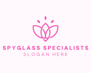 Pink Lotus Flower logo design