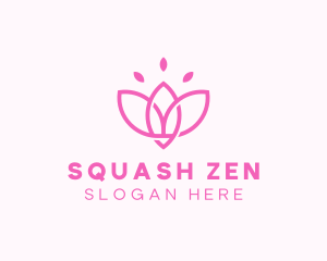 Pink Lotus Flower logo design