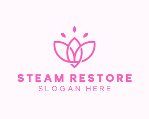 Pink Lotus Flower logo design