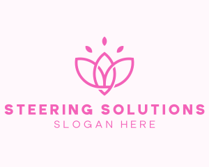 Pink Lotus Flower logo design