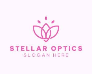 Pink Lotus Flower logo design