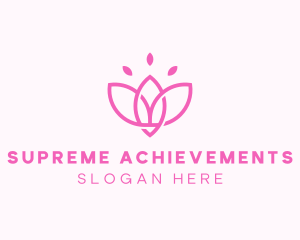 Pink Lotus Flower logo design