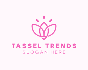 Pink Lotus Flower logo design