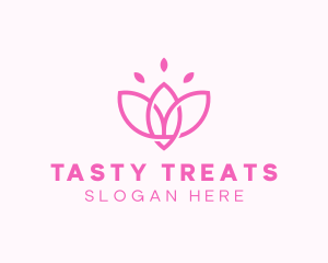 Pink Lotus Flower logo design