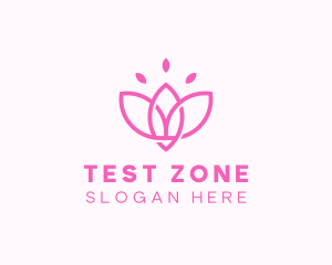 Pink Lotus Flower logo design