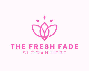 Pink Lotus Flower logo design