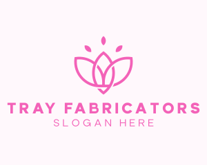 Pink Lotus Flower logo design