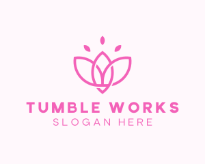 Pink Lotus Flower logo design