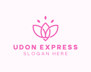 Pink Lotus Flower logo design