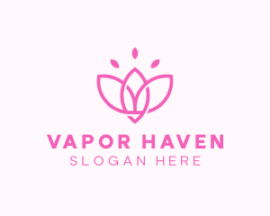 Pink Lotus Flower logo design