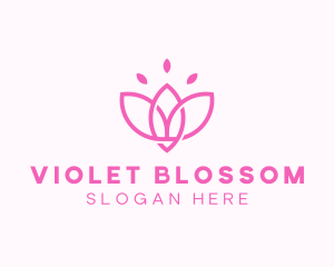 Pink Lotus Flower logo design