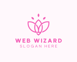 Pink Lotus Flower logo design