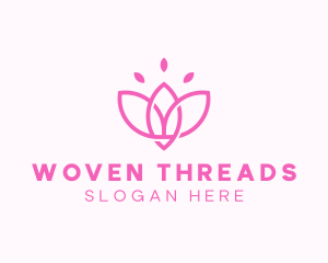 Pink Lotus Flower logo design