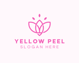 Pink Lotus Flower logo design