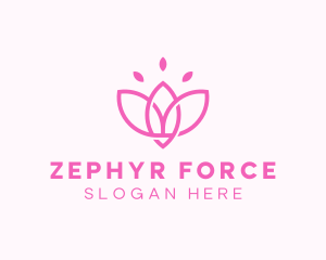 Pink Lotus Flower logo design