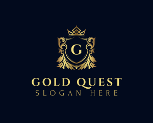 Gold Crown Shield Firm logo design