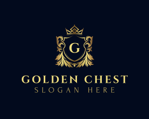 Gold Crown Shield Firm logo design