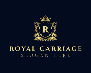 Gold Crown Shield Firm logo design