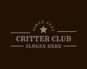 Rustic Western Star logo design