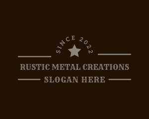 Rustic Western Star logo design