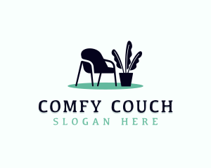 Armchair Plant Furniture logo design