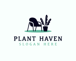 Armchair Plant Furniture logo design