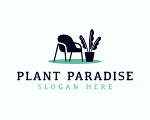 Armchair Plant Furniture logo design