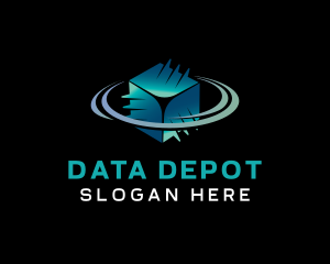 Cube Data Storage logo design