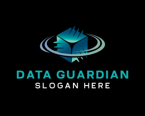 Cube Data Storage logo design