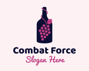 Grape Wine Liquor Logo
