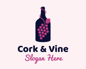 Grape Wine Liquor logo design