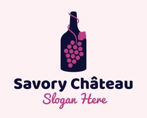 Grape Wine Liquor logo design