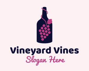 Grape Wine Liquor logo design