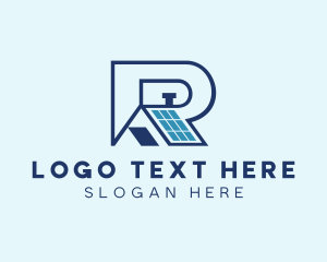 Solar Roof Letter R logo