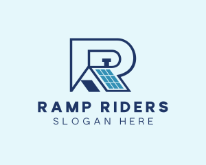 Solar Roof Letter R logo design