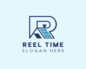 Solar Roof Letter R logo design