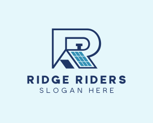 Solar Roof Letter R logo design