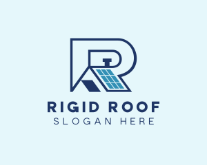 Solar Roof Letter R logo design