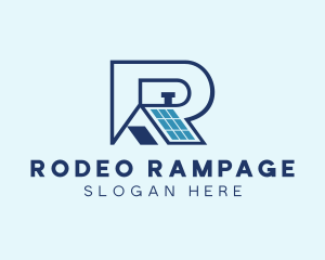 Solar Roof Letter R logo design