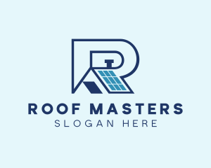 Solar Roof Letter R logo design